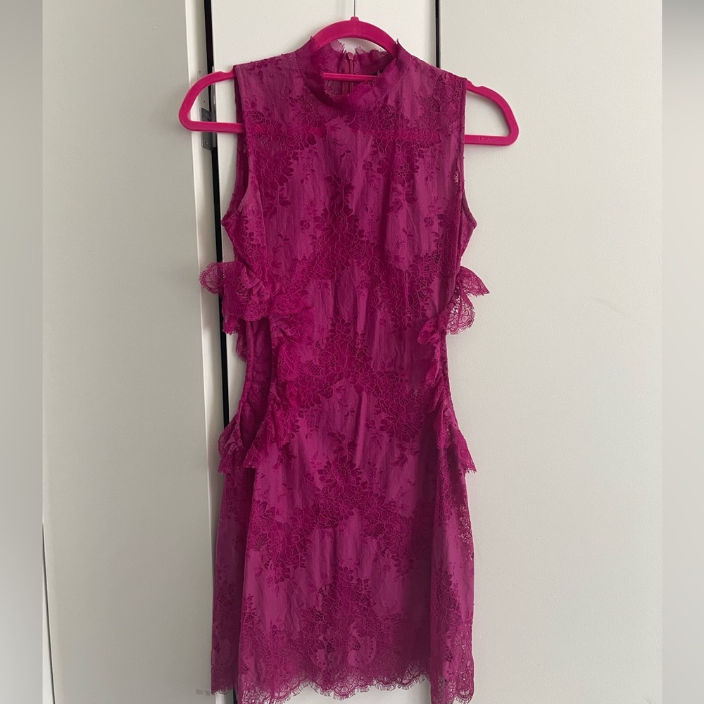 Kim Shui one of a kind lace cutout mini